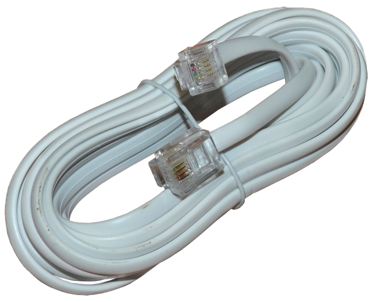 Шнур телефонный 3 м Rexant, белый