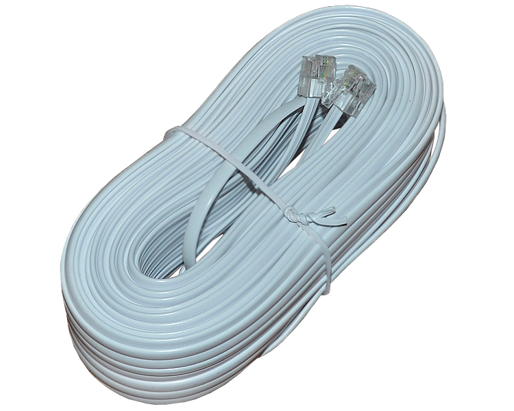 Шнур телефонный 25 м Rexant, белый