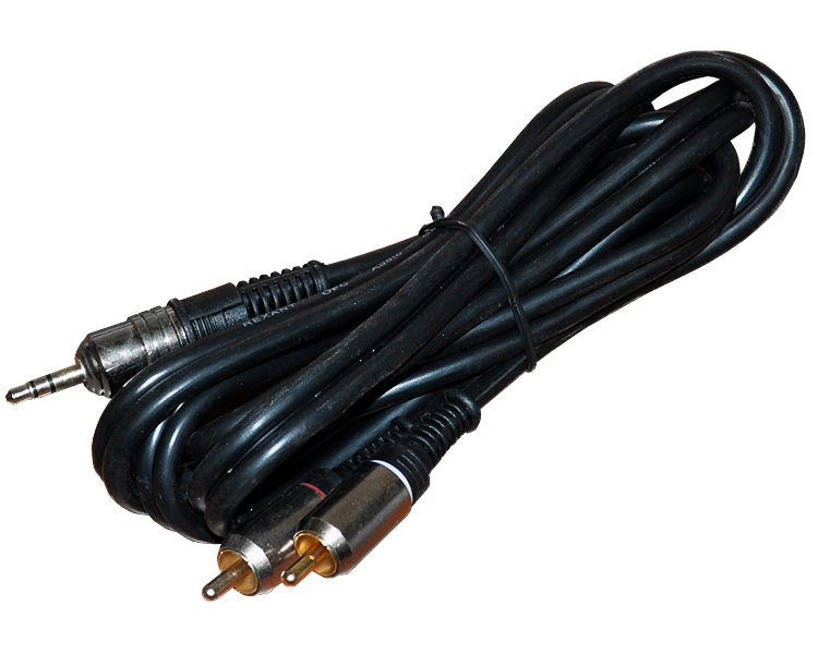 Шнур TRS 3.5 мм - 2 RCA GOLD металл Rexant, премиум, 1.5 м