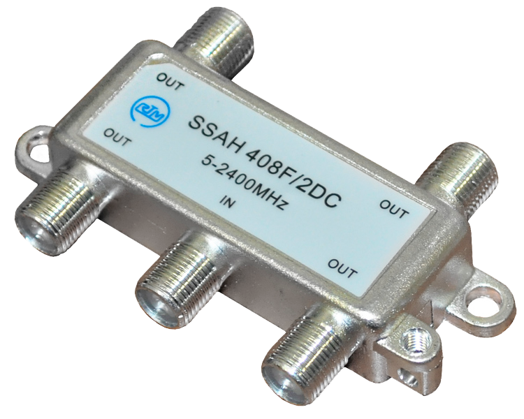Делитель спутниковый на 4 SSAH 408F/2DC RTM