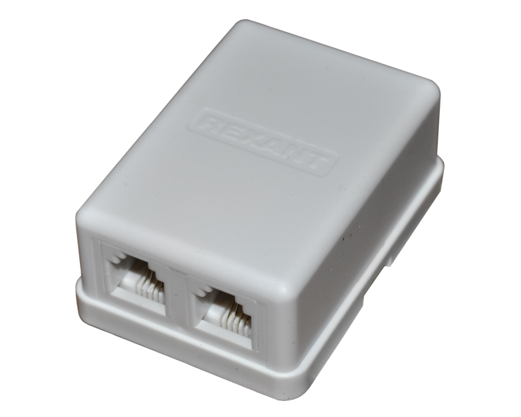 Розетка телефонная 2 порта 6P-4C Rexant