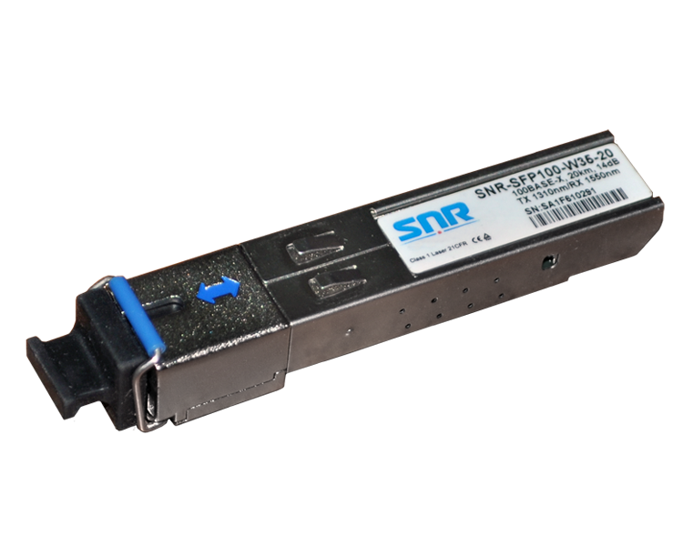 Модуль SFP SNR-SFP100-W35-20, 100Base-FX, WDM, 1310/1550, 20 км, SC