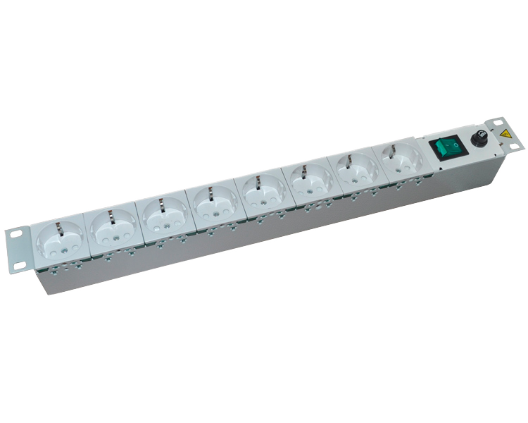 Блок розеток с выключателем Ижтехноком, выход: 8-ЕВРО, вход: AC1