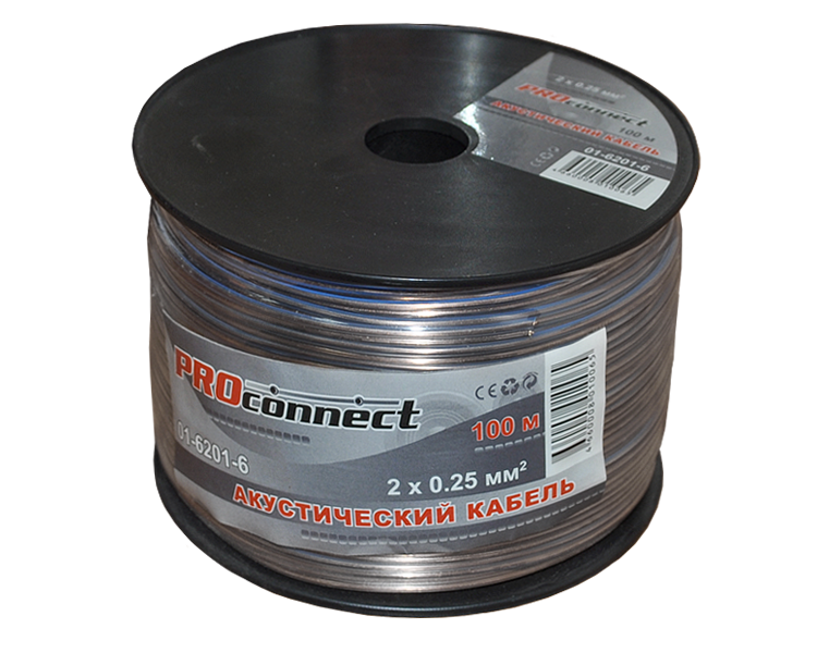 Кабель акустический BLUELINE 2 x 0.25 мм Proconnect, 100 м