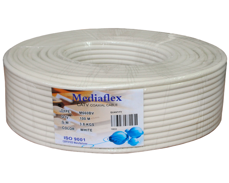 Кабель M660BV W Mediaflex, белый, 100 м