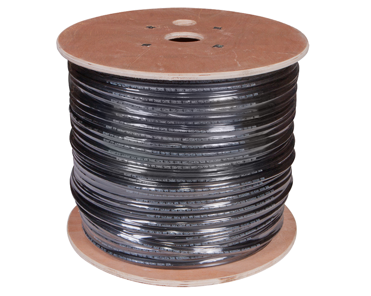 Кабель FTP 4PR 24AWG CAT5e Rexant, с тросом, наружный, 305 м