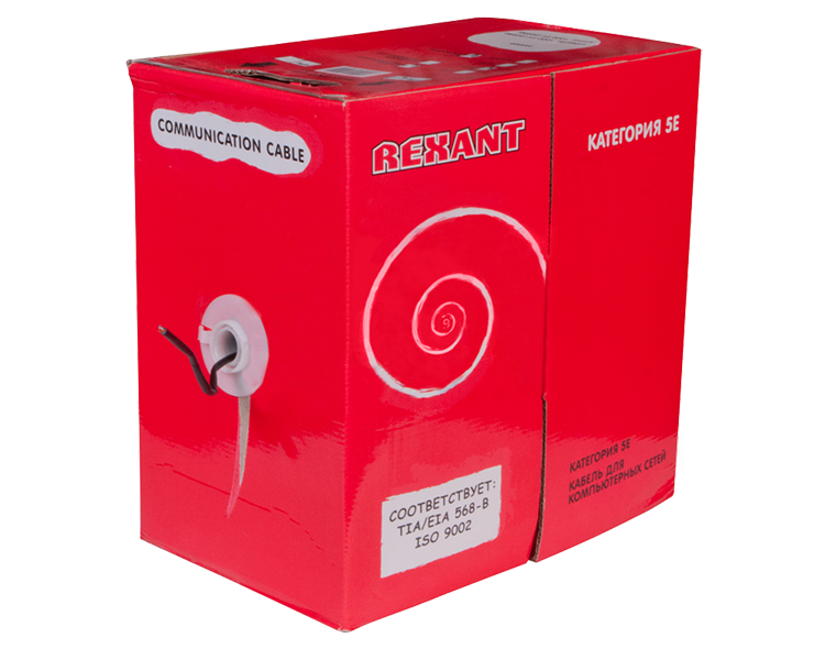 Кабель FTP 2PR 24AWG CAT5e Rexant, наружный, 305 м