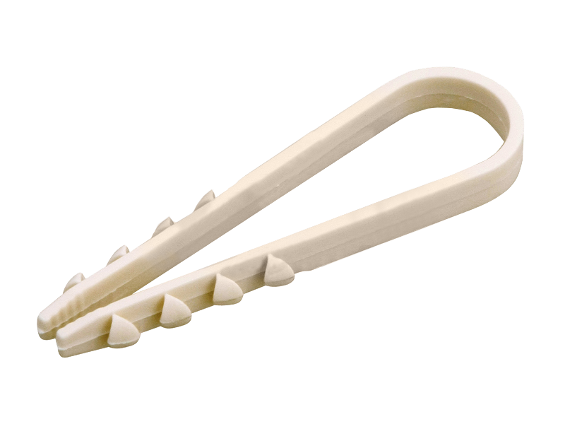 Дюбель-хомут 5-10 Rexant, белый, 100 шт