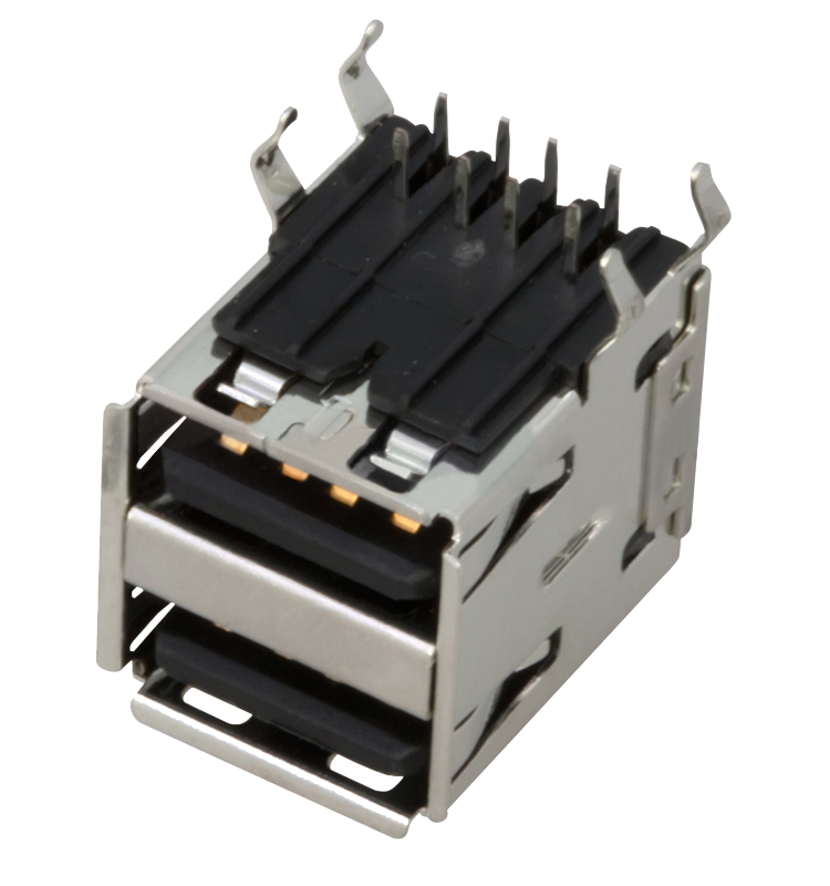 Разъем 2xUSB A(гнездо) на плату Rexant, металл