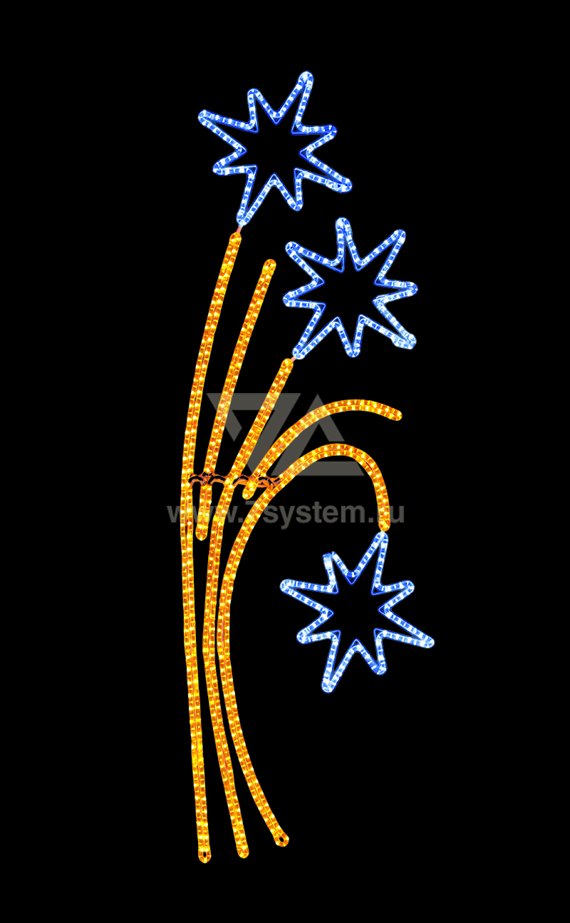 Фигура "Звездный фейерверк" Neon-Night, 85x175 см