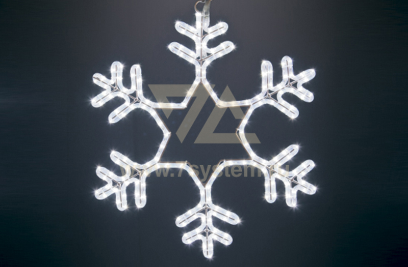 Фигура "Снежинка" Neon-Night, белая, 55x55 см