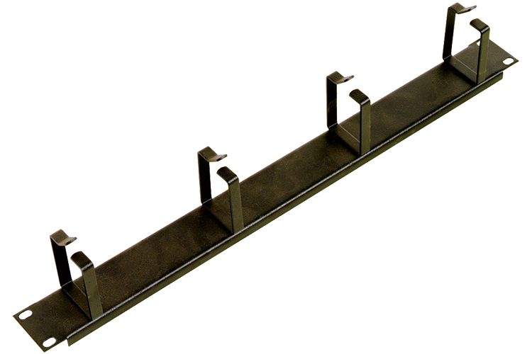 Органайзер горизонтальный 1U ЦМО, 4 кольца, черный